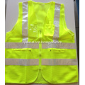Reflective safety vest with pockets and PVC tape